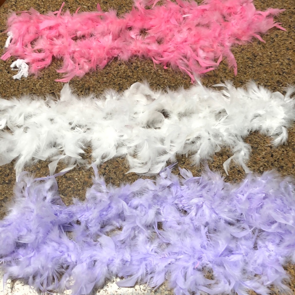 Three feather boas